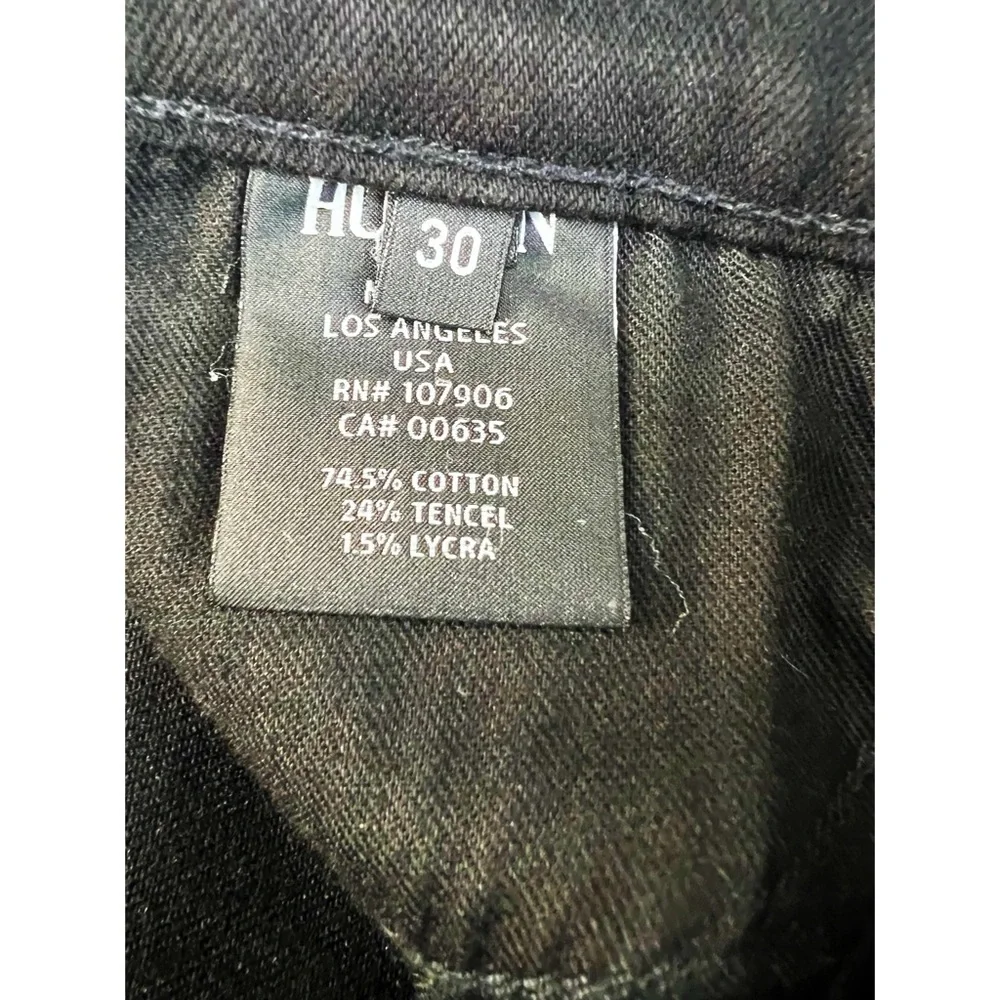 Hudson Jeans Tilda Jet Black Mid Rise Straight 5 Pocket Womens Size 30 X 35 Tall